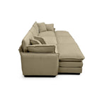 6-teiliges modulares Schlafsofa aus Kordsamt mit 3 abnehmbaren Ottomanen und 5 Kissen, freie Kombination