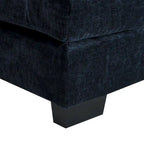 Blaues Chenille 6-Sitzer modulares U-förmiges Schlafsofa mit Chaiselongue