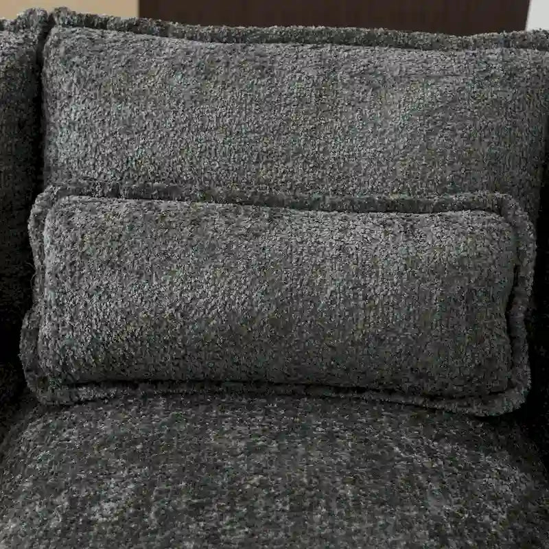 Graues modernes großes modulares U-förmiges Ecksofa mit abnehmbaren Kissen und Zierkissen