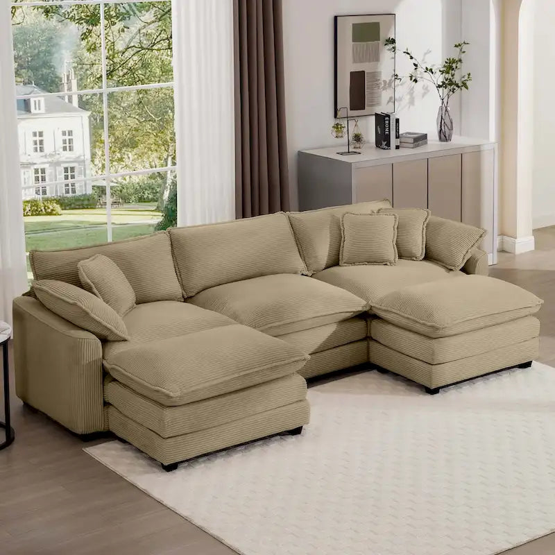Modulares Cord-Sofa "Cloud" mit Polsterung, freie Kombination