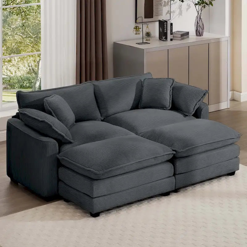 Modulares Cord-Sofa "Cloud" mit Polsterung, freie Kombination