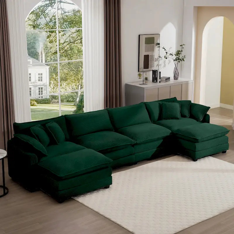 Modulares Cord-Sofa "Cloud" mit Polsterung, freie Kombination