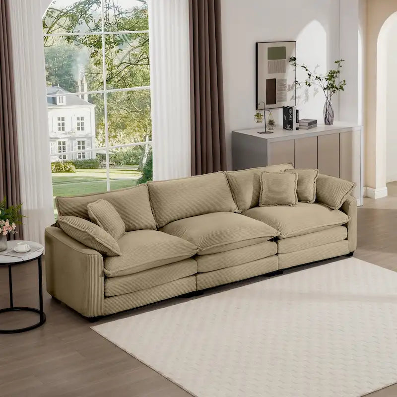 Modulares Cord-Sofa "Cloud" mit Polsterung, freie Kombination