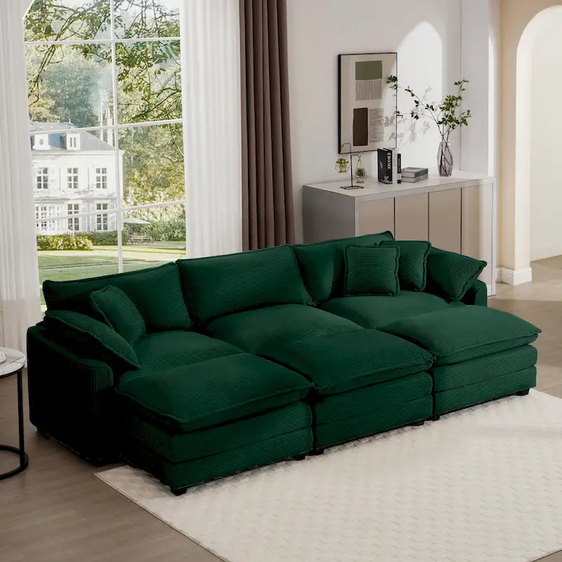 Modulares Cord-Sofa "Cloud" mit Polsterung, freie Kombination