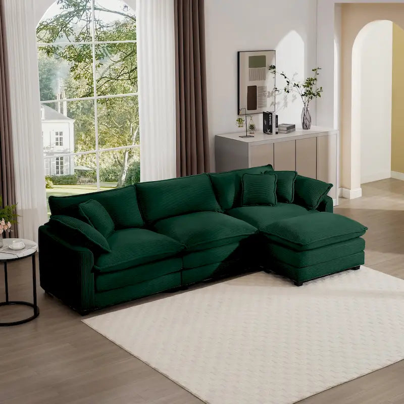 Modulares Cord-Sofa "Cloud" mit Polsterung, freie Kombination
