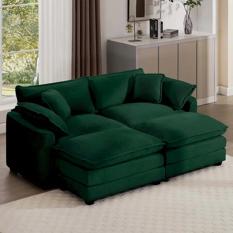 Modulares Cord-Sofa "Cloud" mit Polsterung, freie Kombination