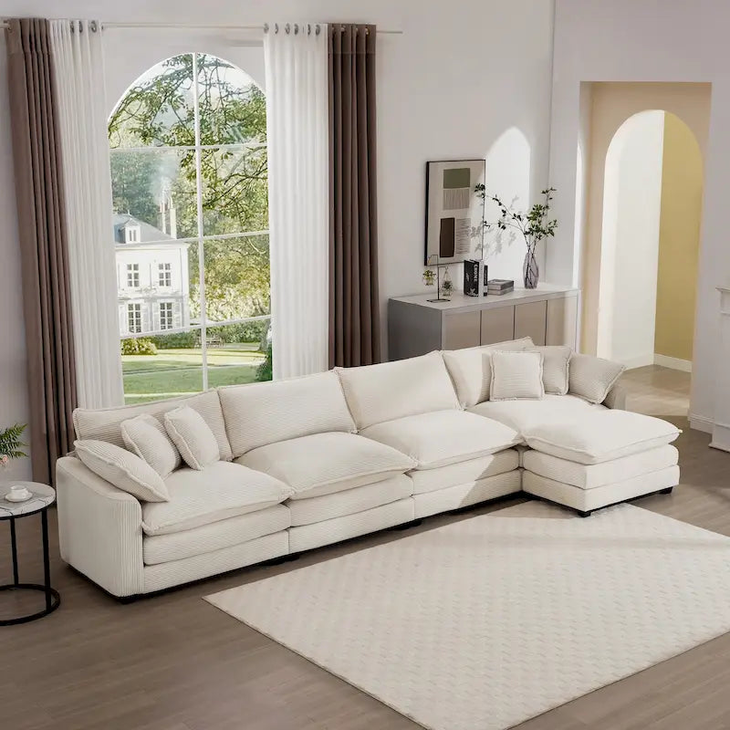 Modulares Cord-Sofa "Cloud" mit Polsterung, freie Kombination