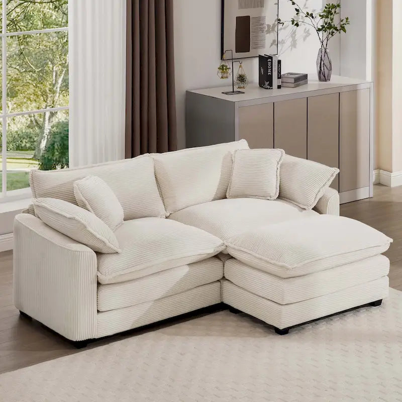 Modulares Cord-Sofa "Cloud" mit Polsterung, freie Kombination