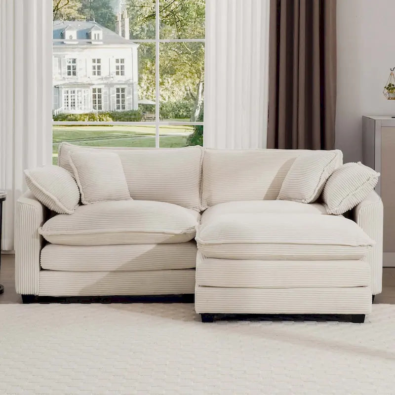Modulares Cord-Sofa "Cloud" mit Polsterung, freie Kombination