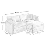 Modulares Cord-Sofa "Cloud" mit Polsterung, freie Kombination