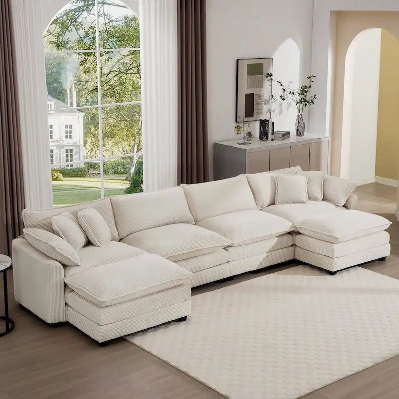 Modulares Cord-Sofa "Cloud" mit Polsterung, freie Kombination