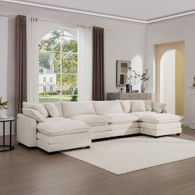 Modulares Cord-Sofa "Cloud" mit Polsterung, freie Kombination
