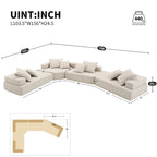 DIY-anpassbares modulares Bouclé-Sofa