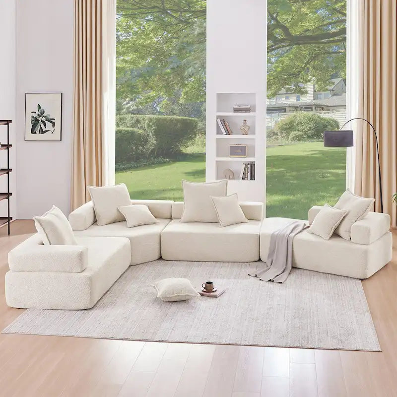 DIY-anpassbares modulares Bouclé-Sofa