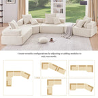 DIY-anpassbares modulares Bouclé-Sofa