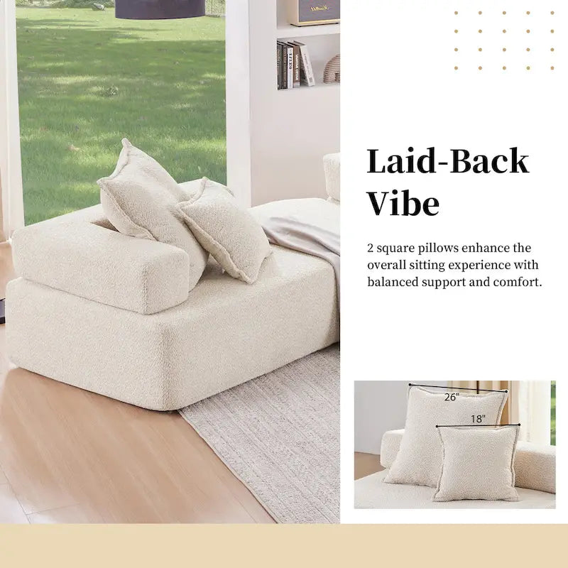 DIY-anpassbares modulares Bouclé-Sofa