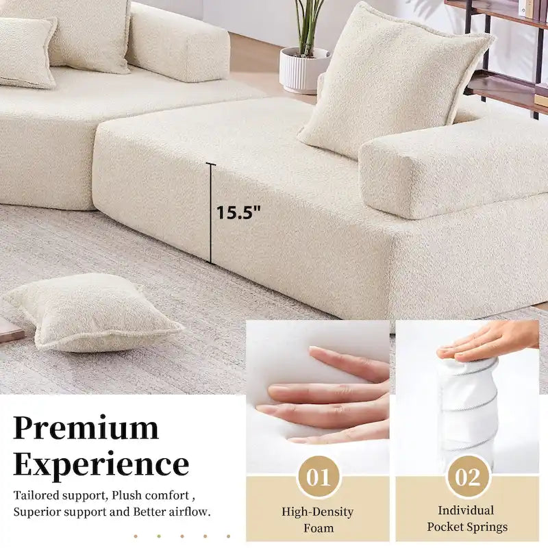 DIY-anpassbares modulares Bouclé-Sofa