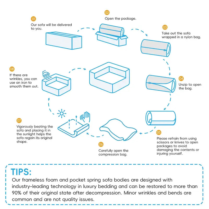 DIY-anpassbares modulares Bouclé-Sofa
