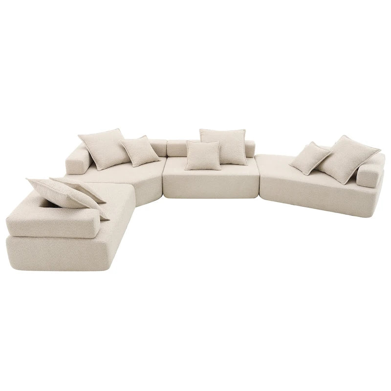 DIY-anpassbares modulares Bouclé-Sofa