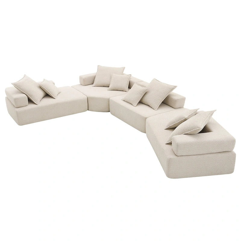 DIY-anpassbares modulares Bouclé-Sofa