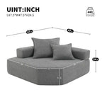 DIY-anpassbares modulares Bouclé-Sofa