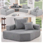 DIY-anpassbares modulares Bouclé-Sofa