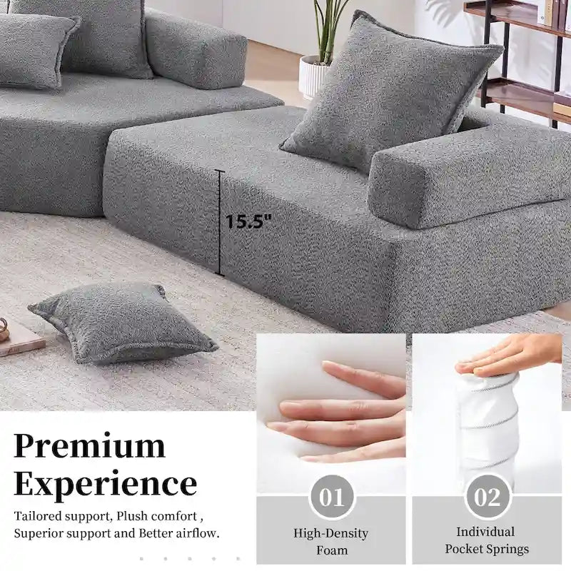 DIY-anpassbares modulares Bouclé-Sofa