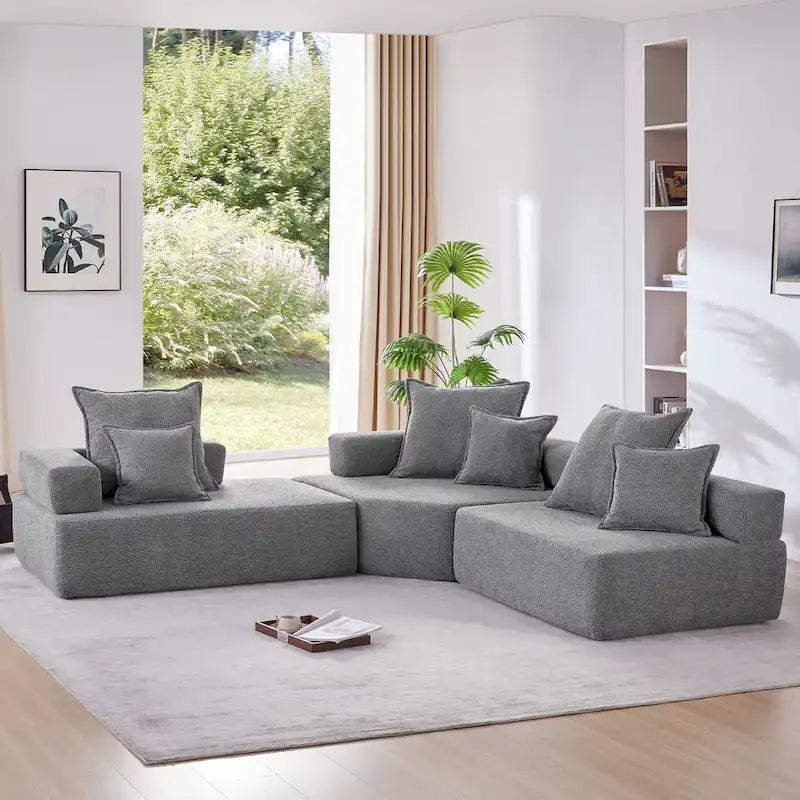 DIY-anpassbares modulares Bouclé-Sofa