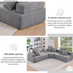 DIY-anpassbares modulares Bouclé-Sofa