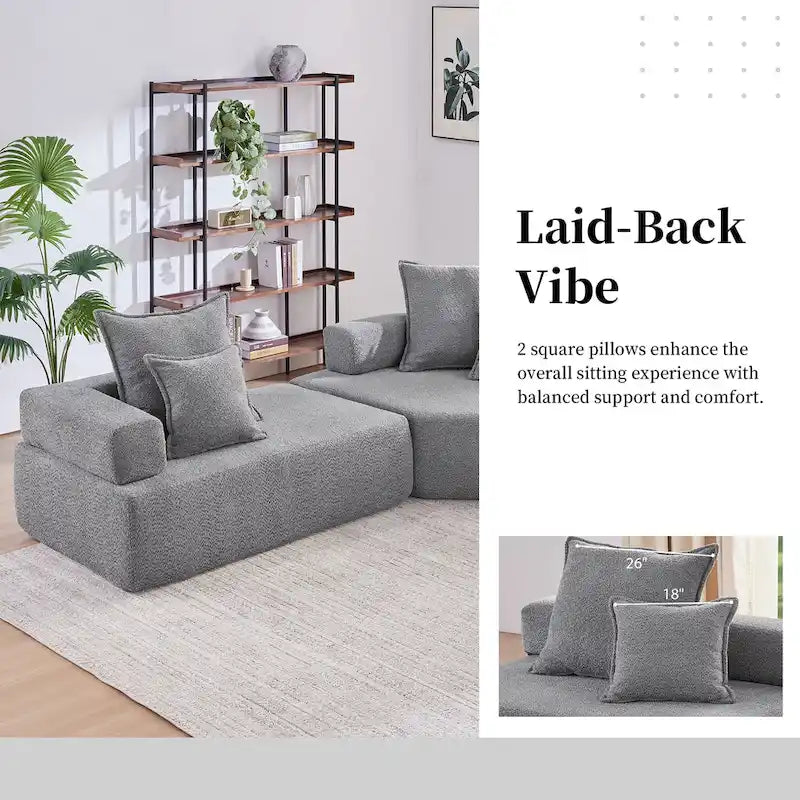 DIY-anpassbares modulares Bouclé-Sofa