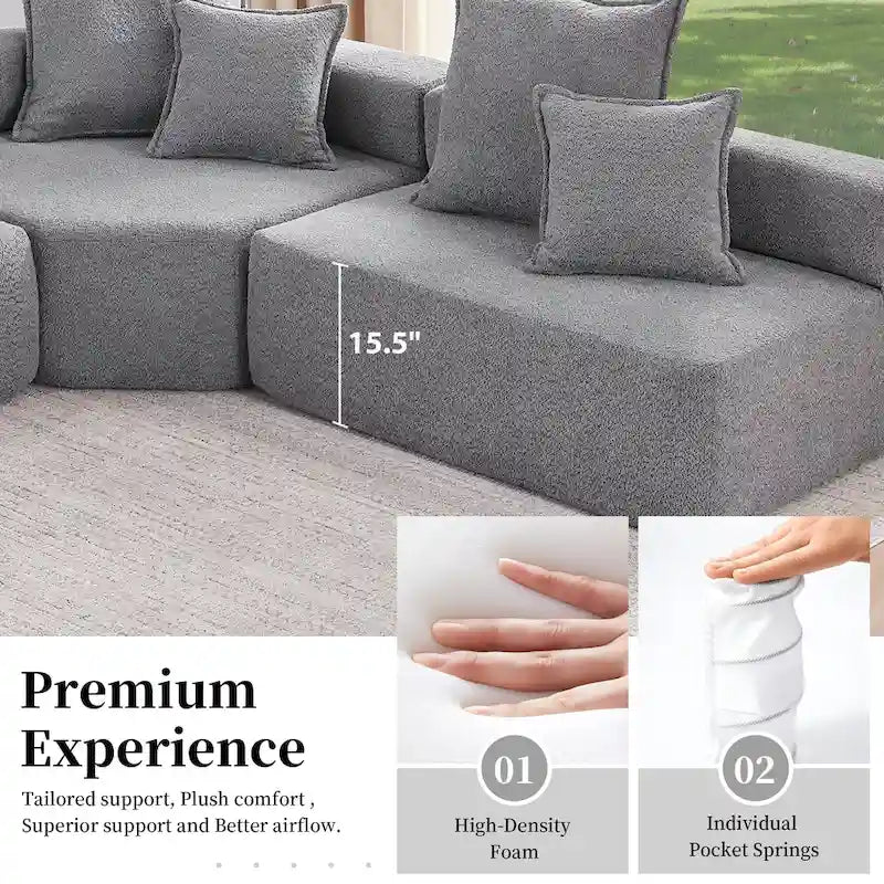 DIY-anpassbares modulares Bouclé-Sofa