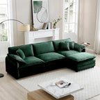 DIY anpassbares Cord-Polster Ecksofa ohne Armlehnen