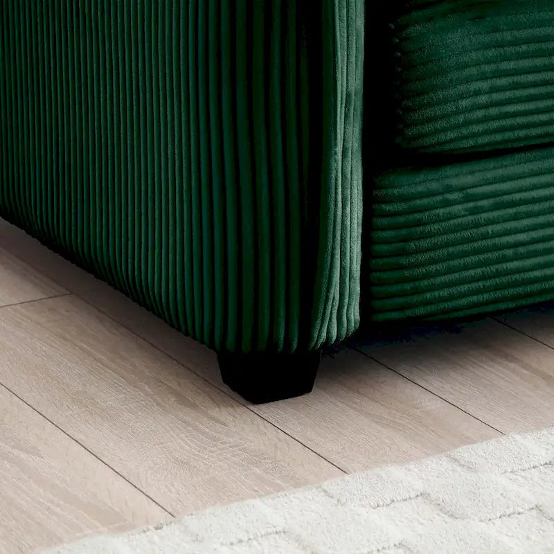 DIY anpassbares Cord-Polster Ecksofa ohne Armlehnen
