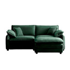 DIY anpassbares Cord-Polster Ecksofa ohne Armlehnen