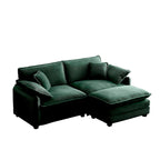 DIY anpassbares Cord-Polster Ecksofa ohne Armlehnen