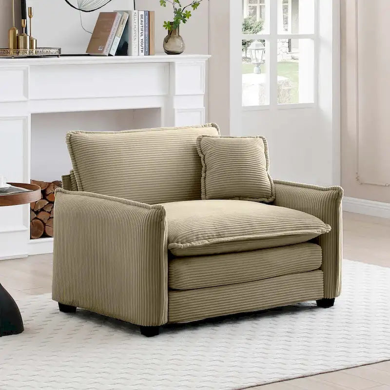 DIY anpassbares Cord-Polster Ecksofa ohne Armlehnen