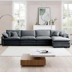 DIY anpassbares Cord-Polster Ecksofa ohne Armlehnen