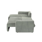 Grau 105.2 Cord Sofa-Eckgarnitur mit Schlaffunktion und Stauraum