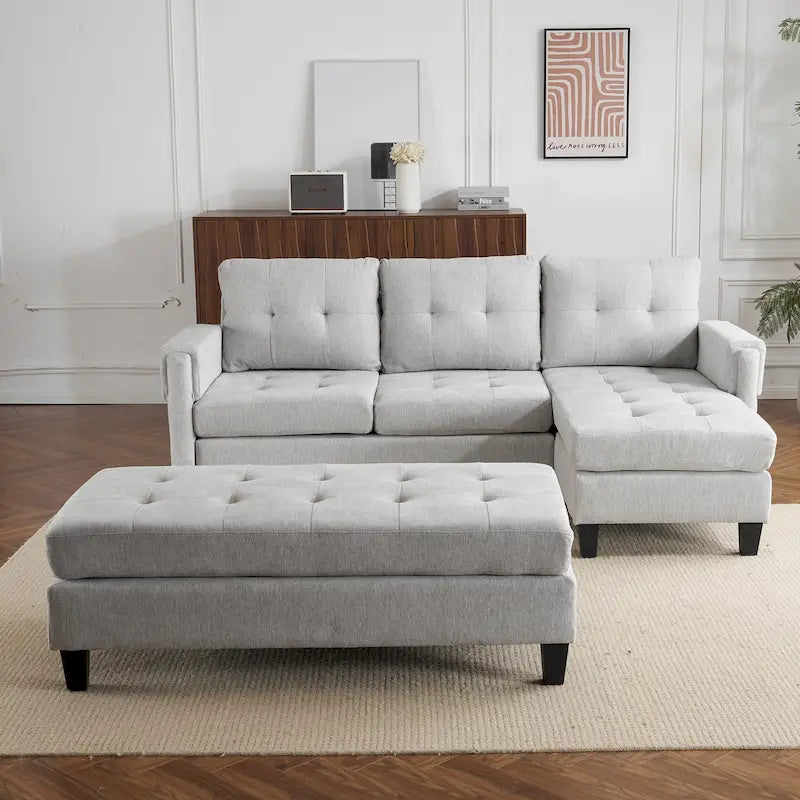83,4 Zoll L-förmiges Sofa, Schnittsofa, Schlafsofa
