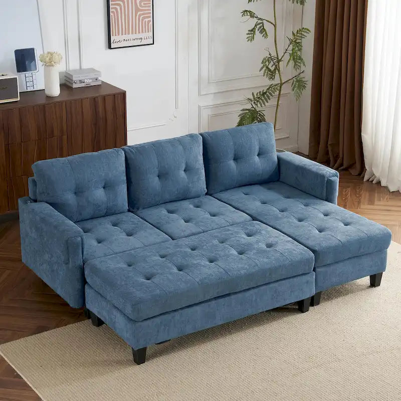83,4 Zoll L-förmiges Sofa, Schnittsofa, Schlafsofa