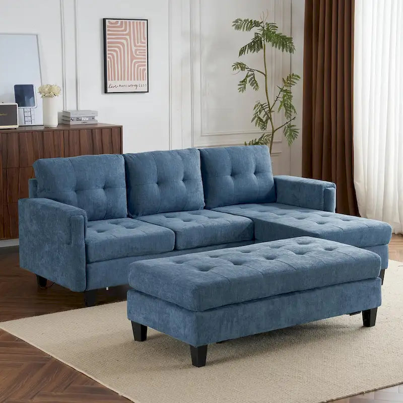 83,4 Zoll L-förmiges Sofa, Schnittsofa, Schlafsofa