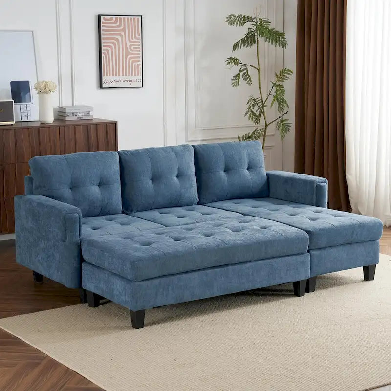 83,4 Zoll L-förmiges Sofa, Schnittsofa, Schlafsofa