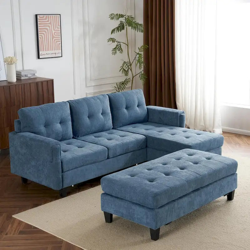 83,4 Zoll L-förmiges Sofa, Schnittsofa, Schlafsofa