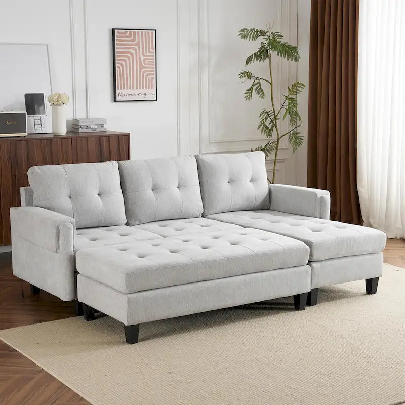 83,4 Zoll L-förmiges Sofa, Schnittsofa, Schlafsofa