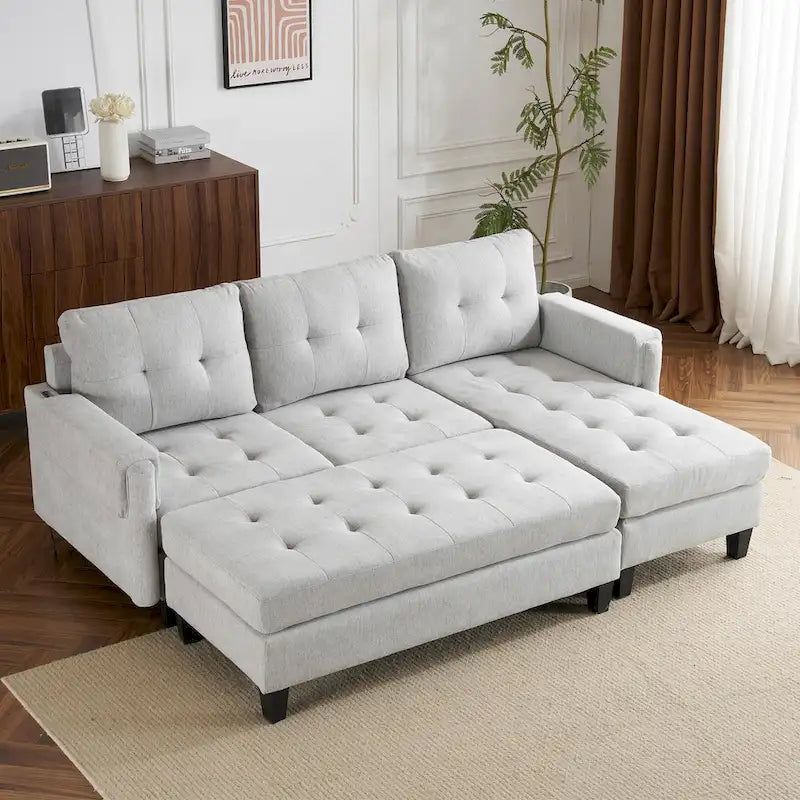 83,4 Zoll L-förmiges Sofa, Schnittsofa, Schlafsofa