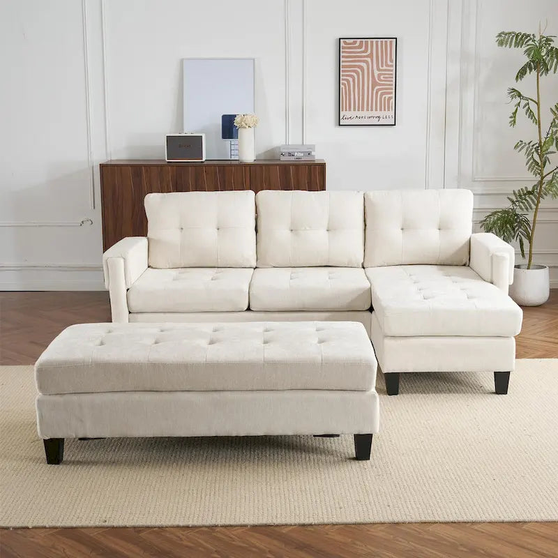 83,4 Zoll L-förmiges Sofa, Schnittsofa, Schlafsofa