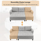 83,4 Zoll L-förmiges Sofa, Schnittsofa, Schlafsofa