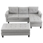 83,4 Zoll L-förmiges Sofa, Schnittsofa, Schlafsofa