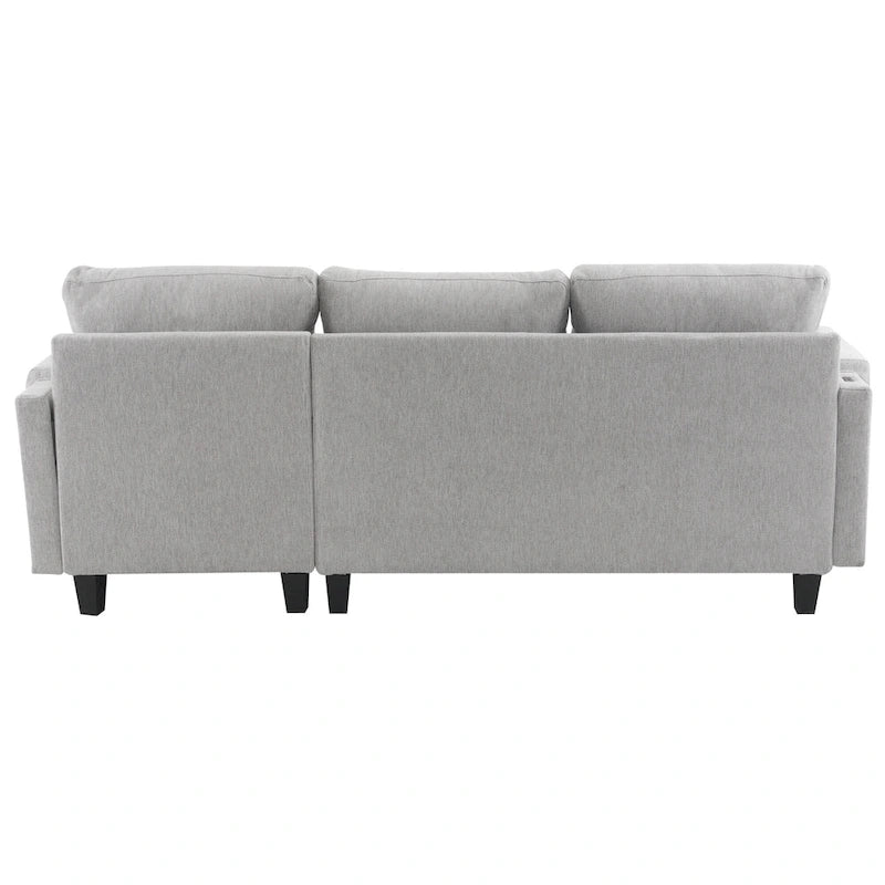 83,4 Zoll L-förmiges Sofa, Schnittsofa, Schlafsofa