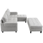 83,4 Zoll L-förmiges Sofa, Schnittsofa, Schlafsofa